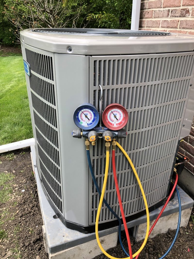 Installing New American Standard 5 Ton Air Conditioner Unit in Des Plaines IL