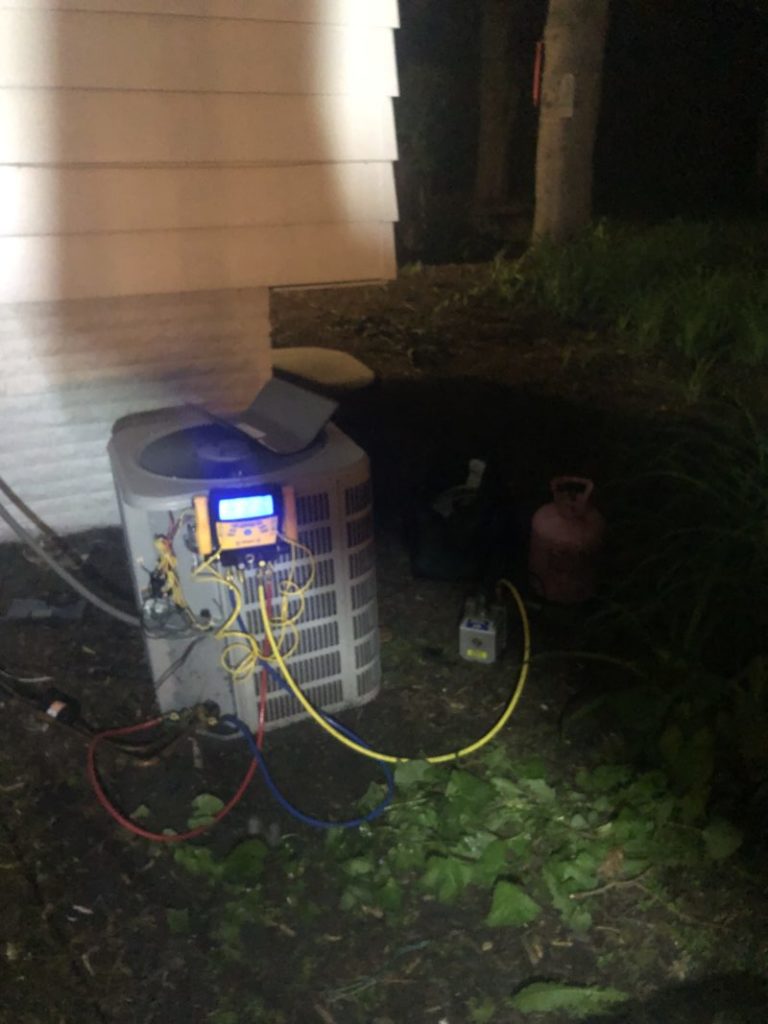 Emergency Service Call to Repair AC Unit - Mount Prospect May 29th 2019 at Night