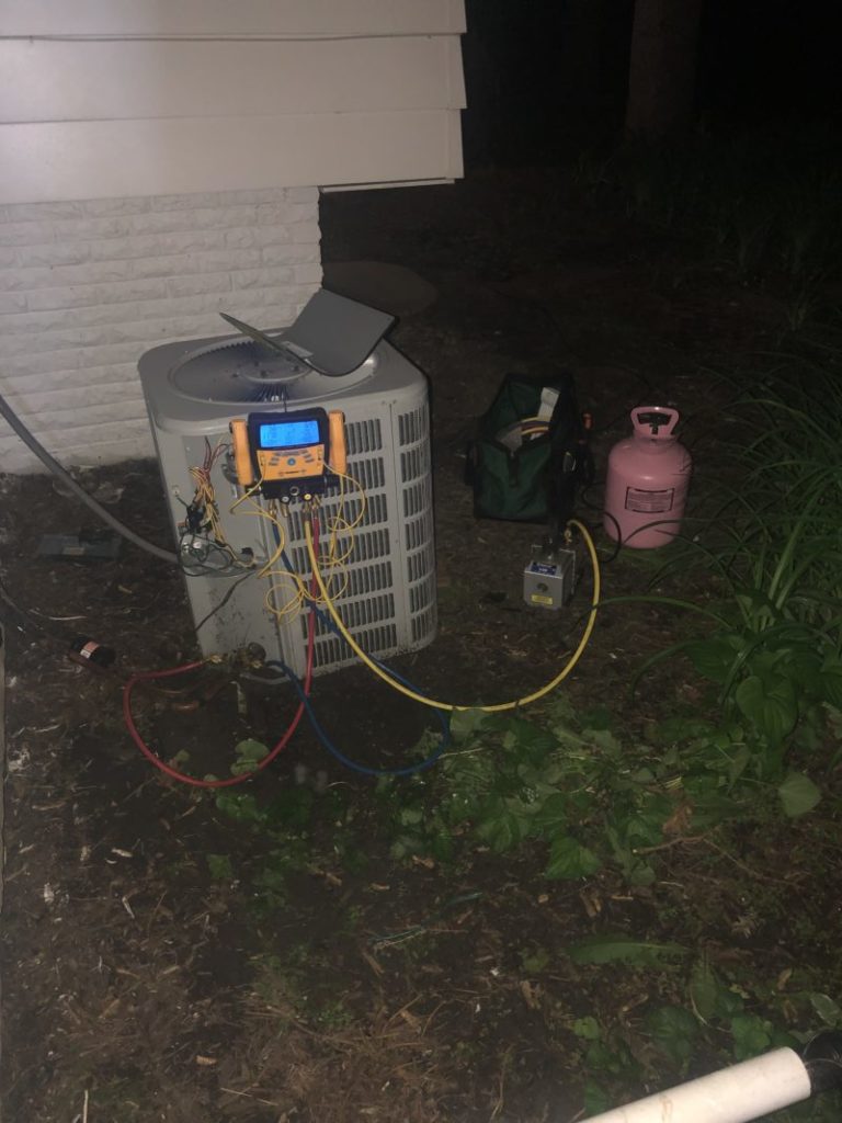 Emergency AC Repair Service Call to Repair AC Unit - Mount Prospect May 29th 2019 at Night