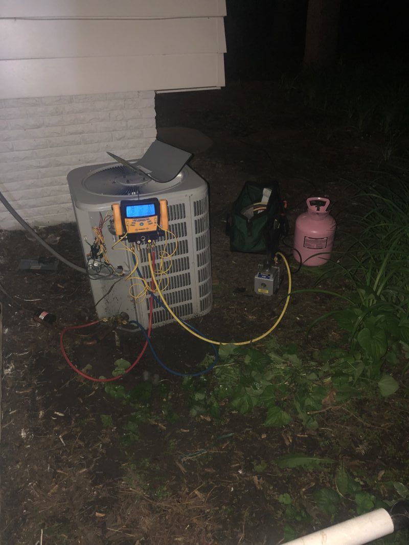 Emergency Service Call to Repair AC Unit - Mount Prospect May 29th 2019 at Night