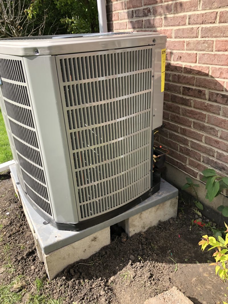 Installing New American Standard 5 Ton Air Conditioner Unit in Des Plaines